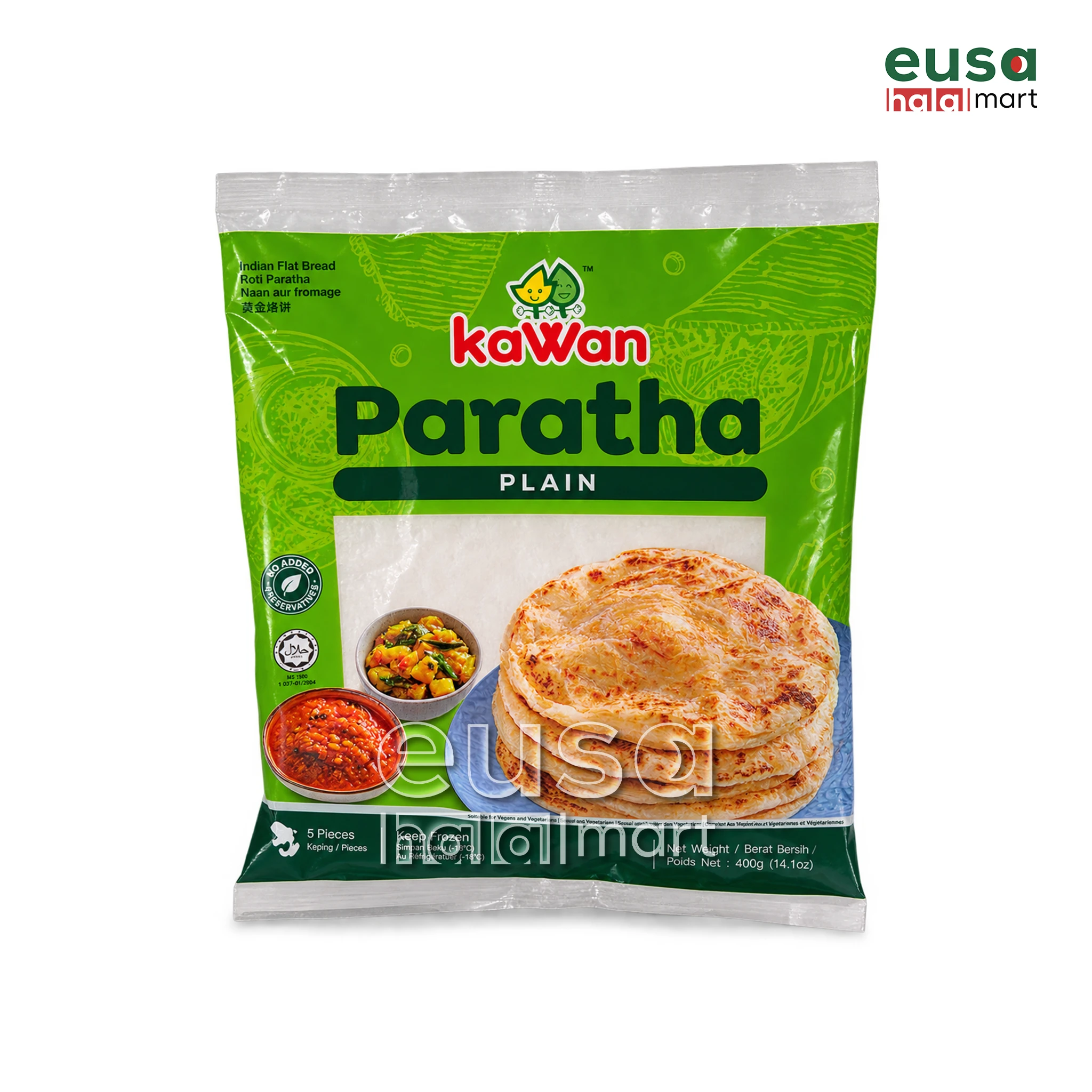 Kawan Plain Paratha 400g (5 Pieces)