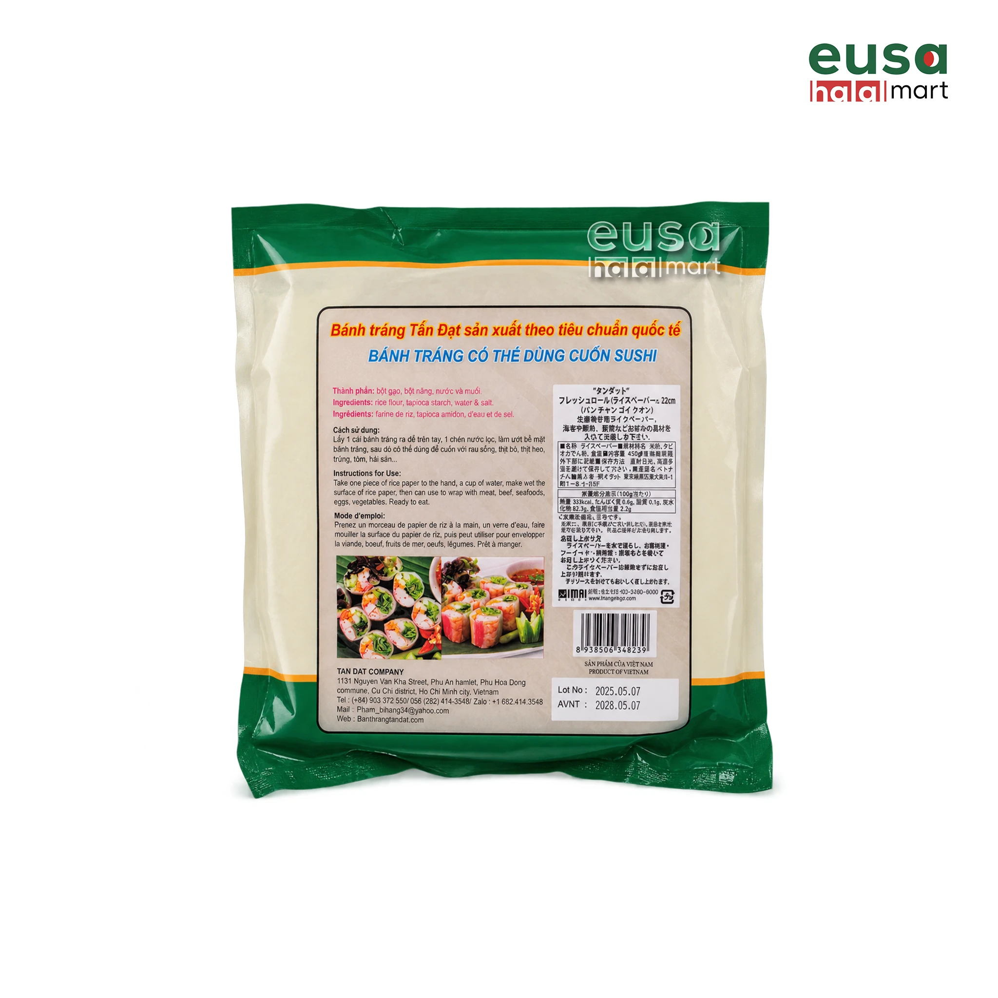 Tấn Đạt Rice Paper for Fresh Roll