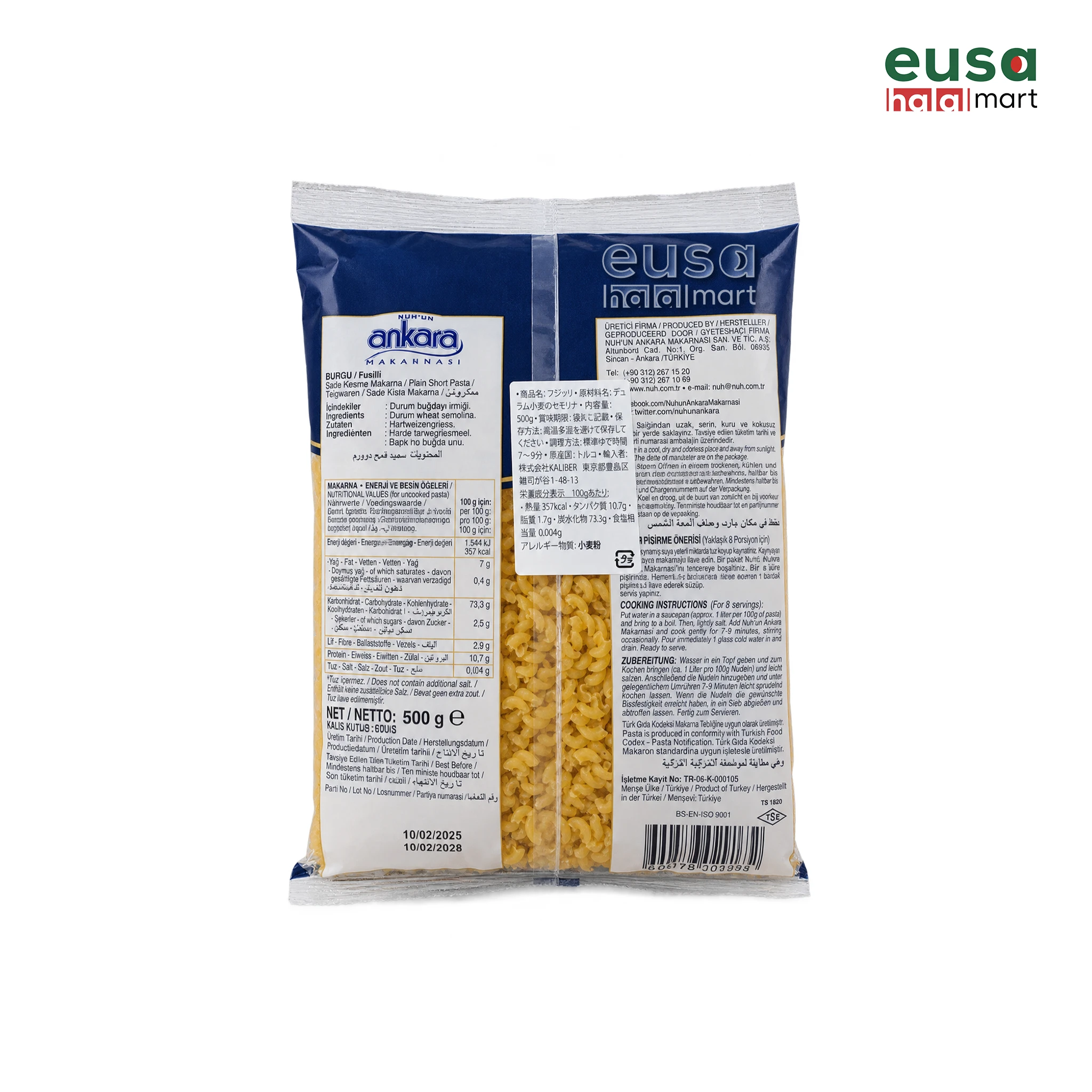 Nuh'un Ankara Makarnasi Burgu (Fusilli)